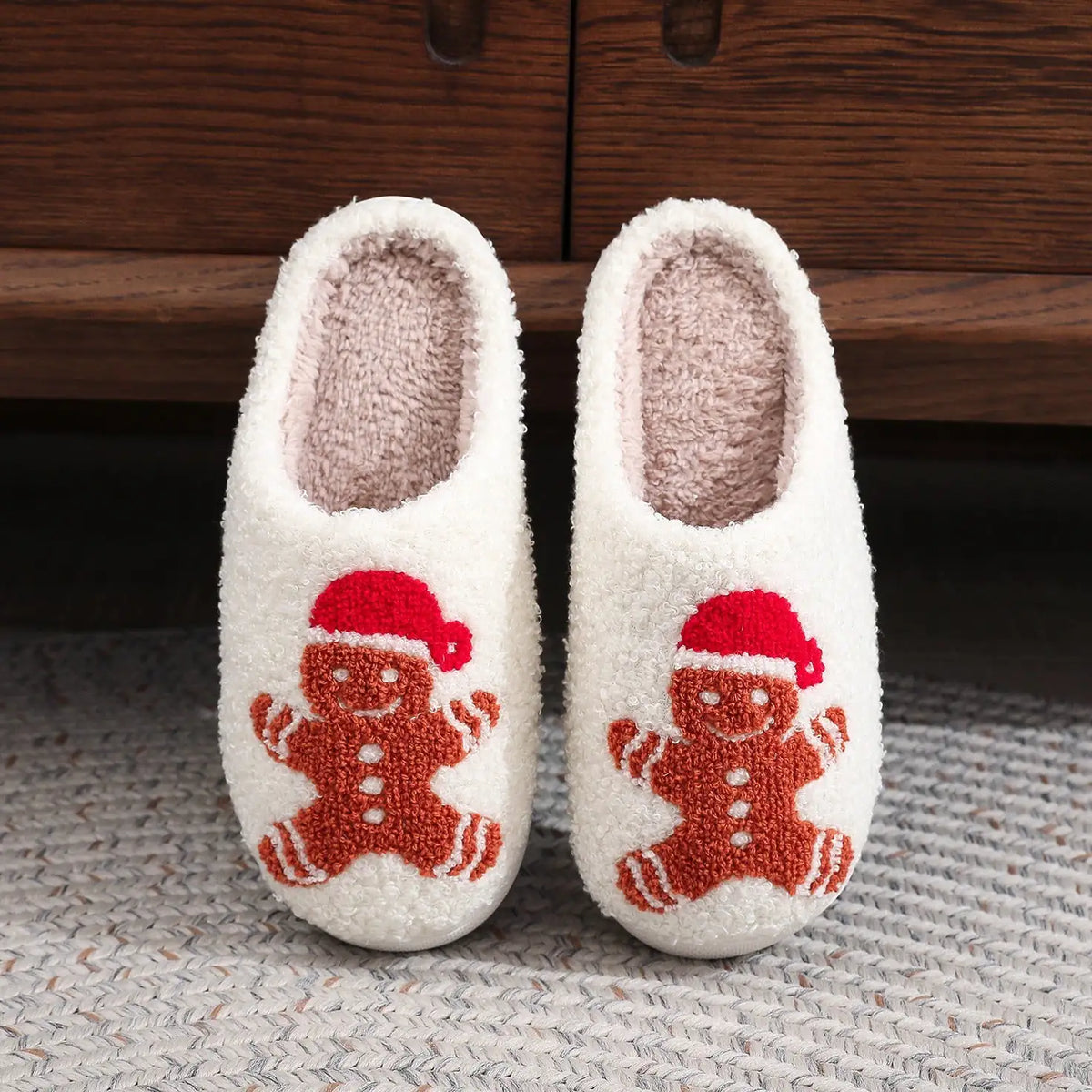 Gingerbread Man Cozy Slippers
