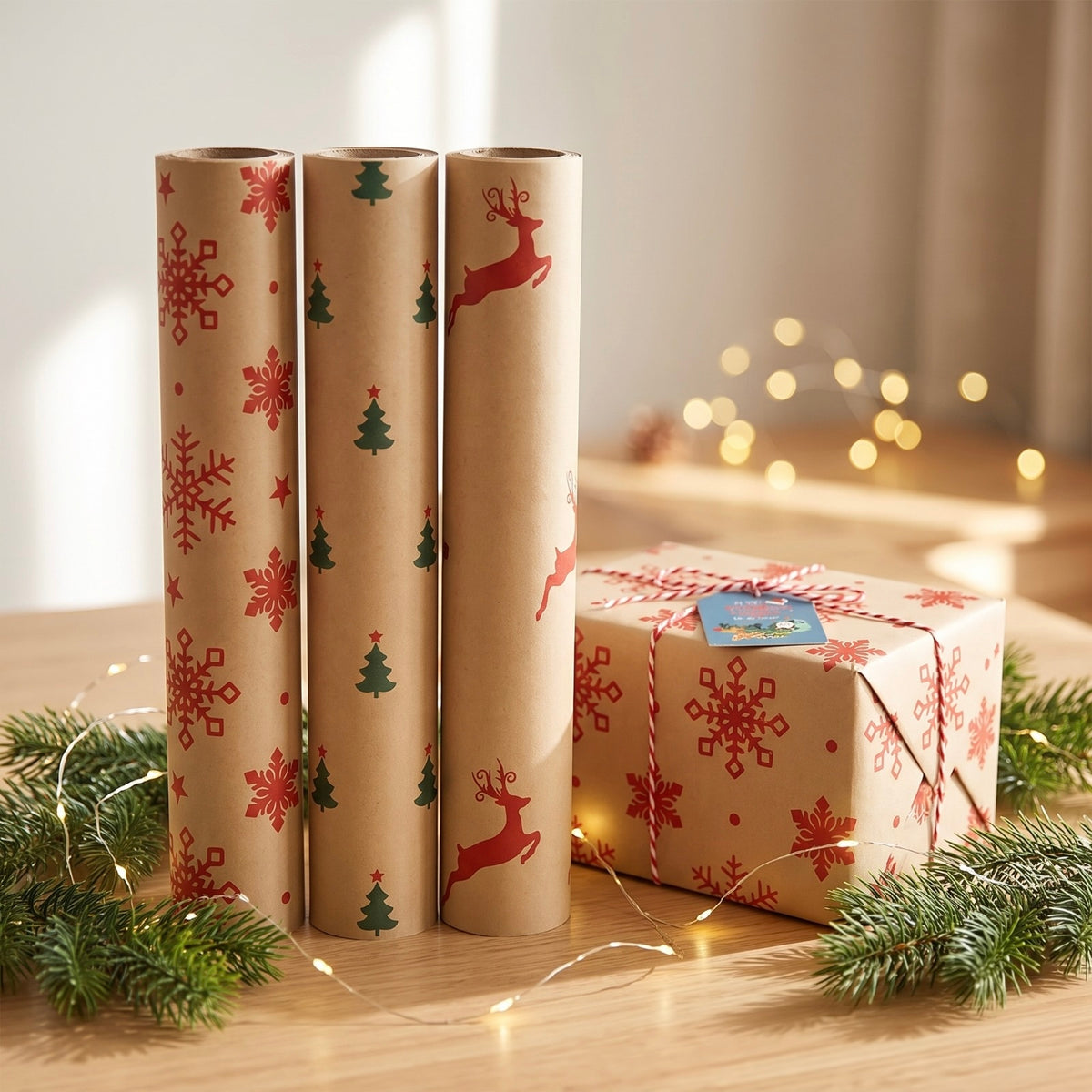 Christmas Wrapping Paper Set (12 Sheets)