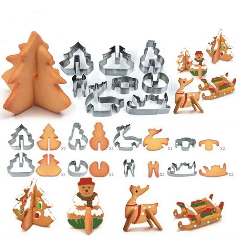 Christmas cookie mold in use