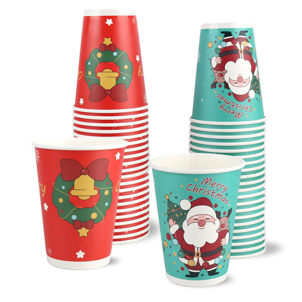 Christmas Paper Cups for Coffee and Cocoa