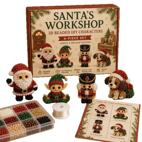 Santa's Workshop 3D beaded DIY kit