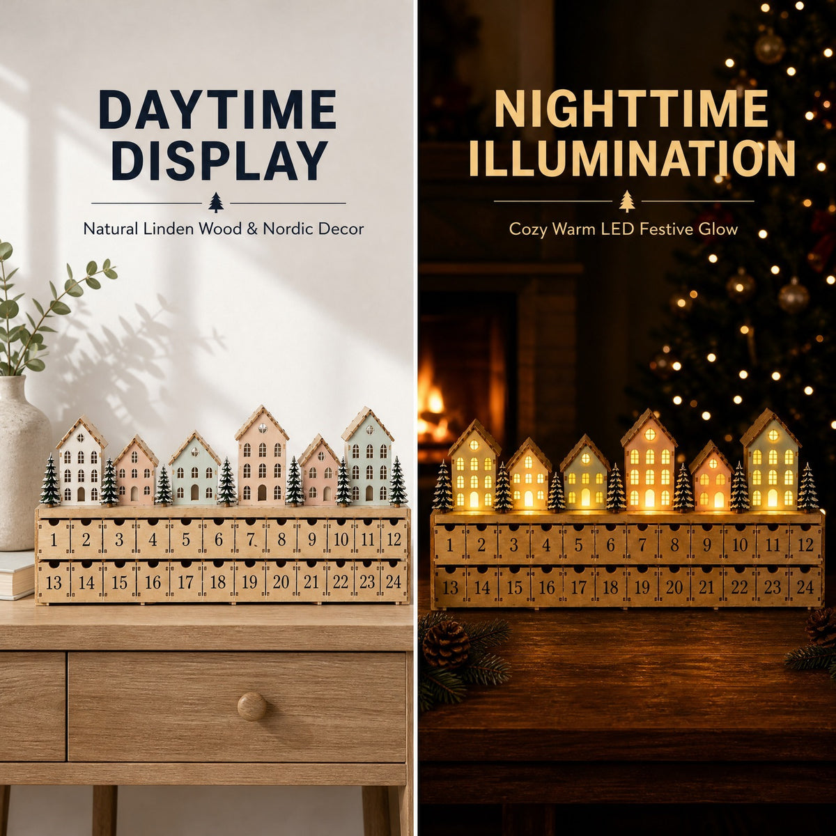 Advent calendar lit up