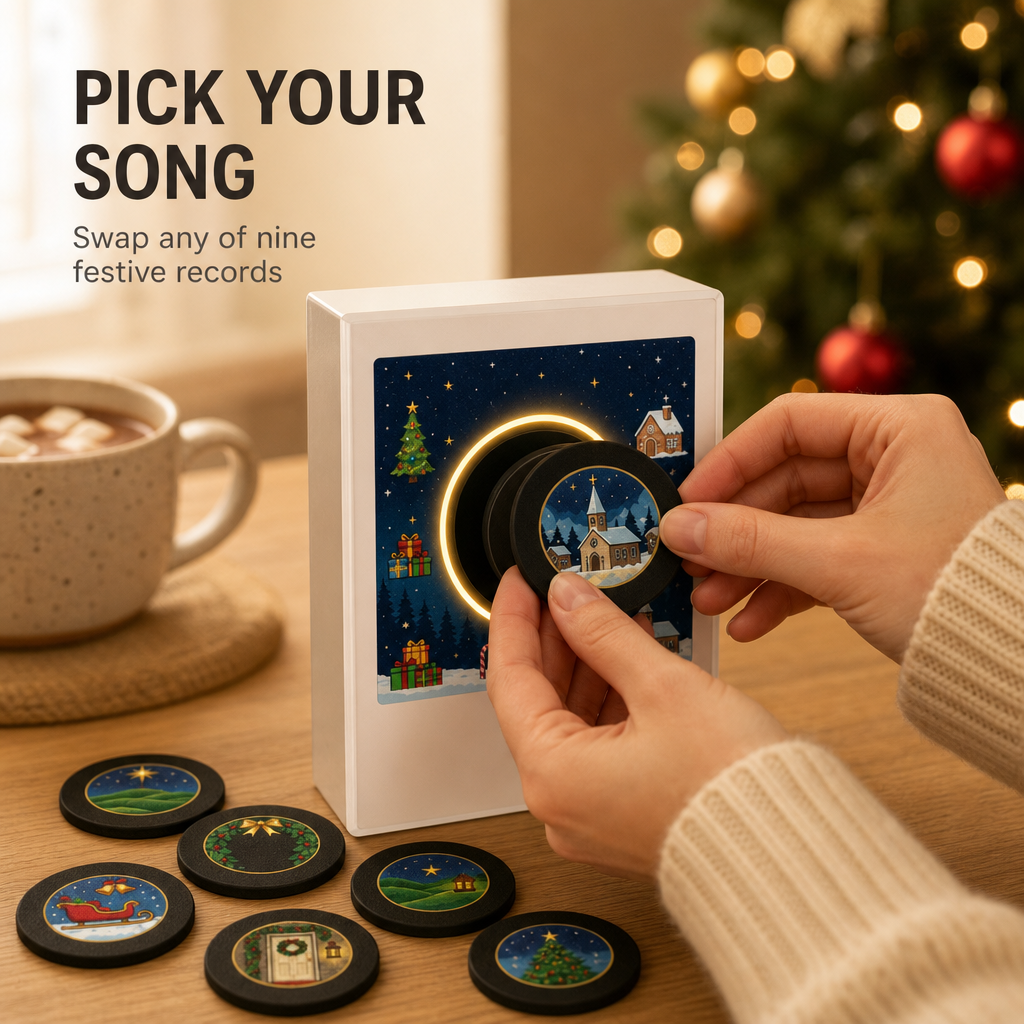 Placing a song disc on the player
