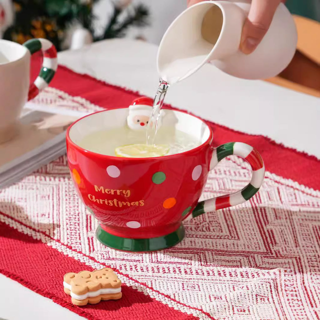Christmas mug in hands