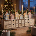 Wooden LED Christmas Advent Calendar with 24 Drawers