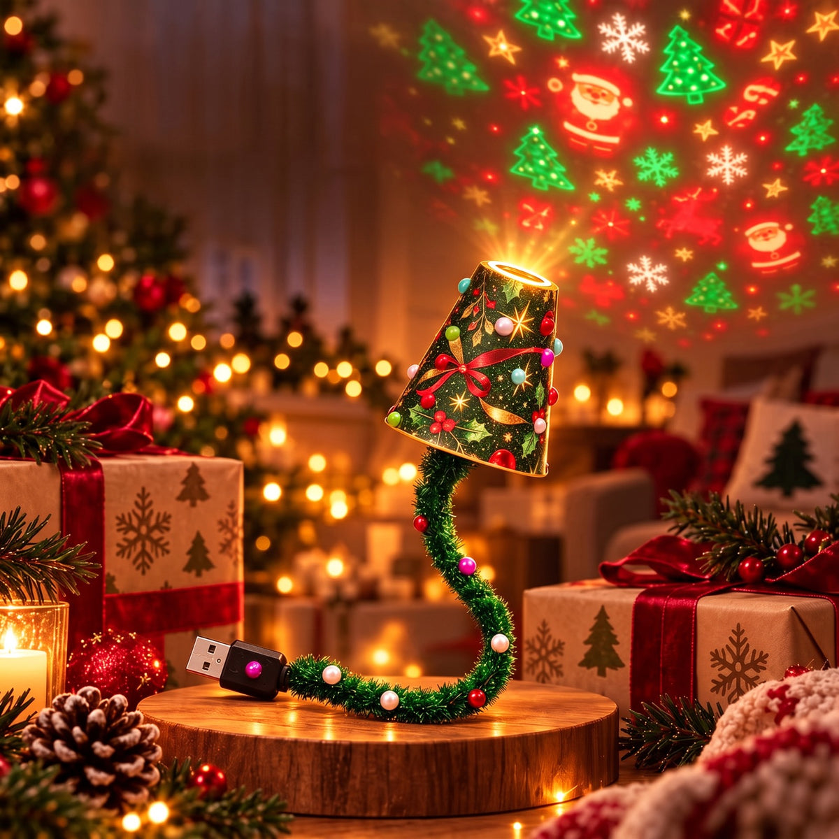 Christmas Tree USB Projection Lamp