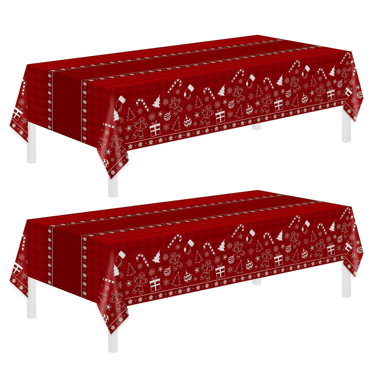 Red Check Christmas Tablecloths