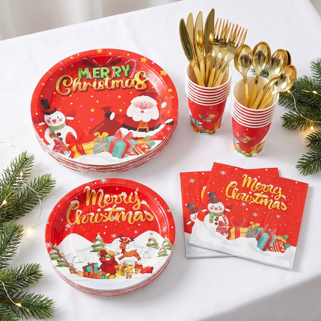 Christmas Party Set for 25 Guests (175 Pieces)