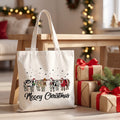 Festive Cow Christmas Tote Bag