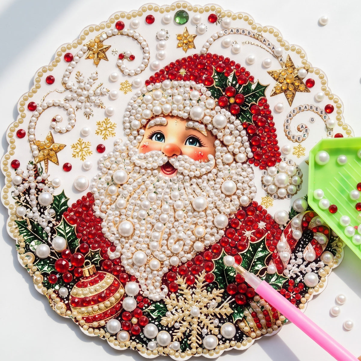 DIY Pearl Diamond Painting Christmas Ornament Kit
