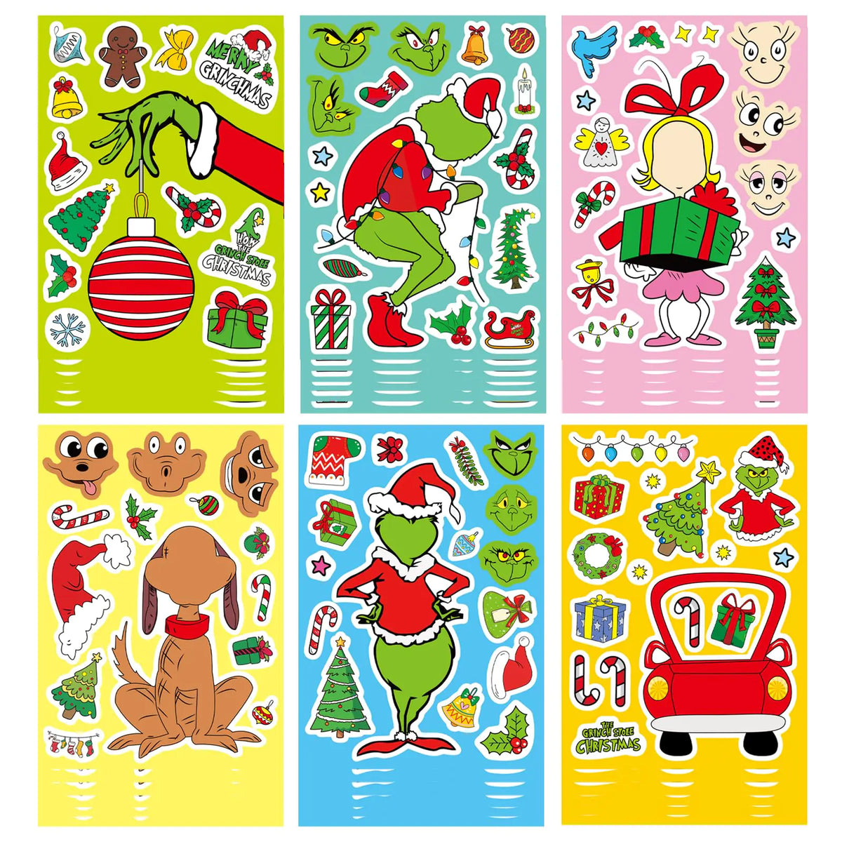 Make-a-Face Christmas Sticker Sheets